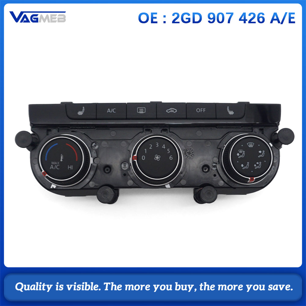For VW  MQB Golf 7 Jetta Tiguan Passat B8 TRoc Manual Air Conditioning Panel Controller with seat heating 2GD 907 426 A/E