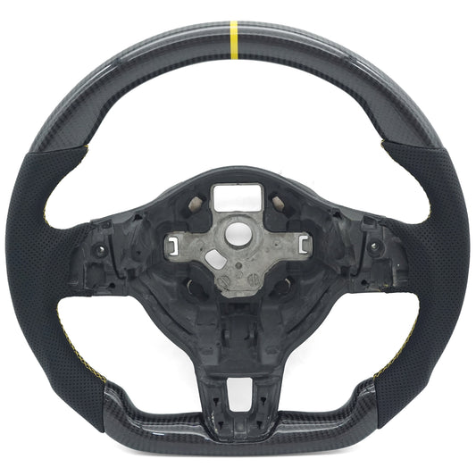 For VW Golf 6 GTI Golf MK6 GTI Custom carbon fiber leather semi-perforated leather steering wheel Customized styles