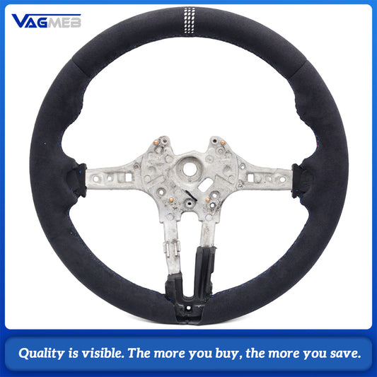 With White Top Mark CS Style Steering Wheel Core for BMW F01 F07 F10 F20 F21 F22 F25 F26 F30 F31 F32 F36 M2 M3 F80 F82 F15 F16