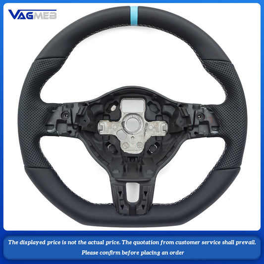 Carbon fiber leather sports steering wheel for Golf 6 GTI GTD R 2009-2013 Polo GTI Tiguan Passat R-Line, Car Accessories