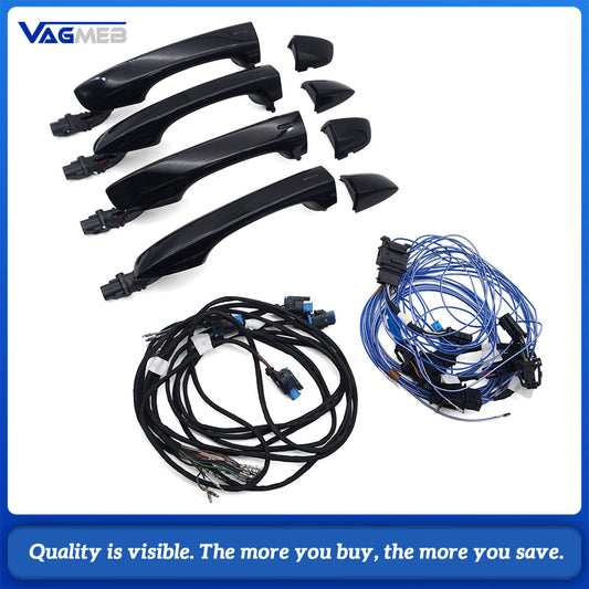For VW Passat B8 LED Illuminated Outer Door Handle With Wiring Cable, Exterior Door Handle LED Light Car Modification Upgrade Kit