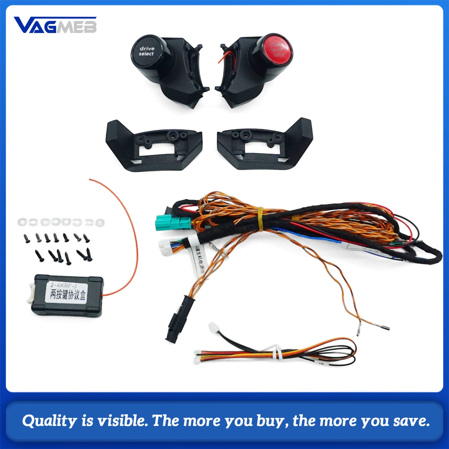 For Audi R8 TT Steering Wheel One-Button Start Button Driving Mode Button