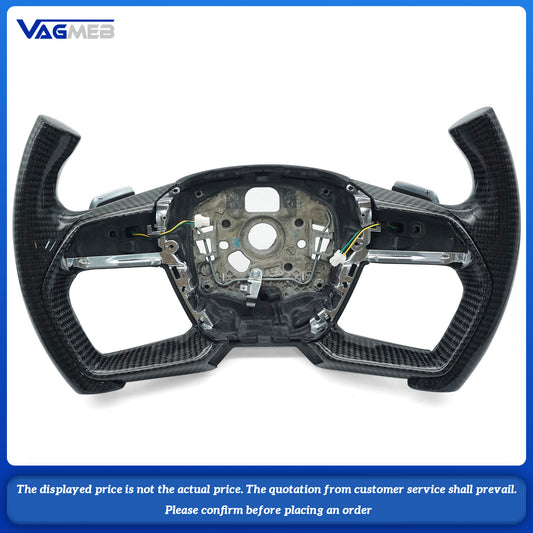 For Audi A8 Four spoke carbon fiber steering wheel with shift paddles