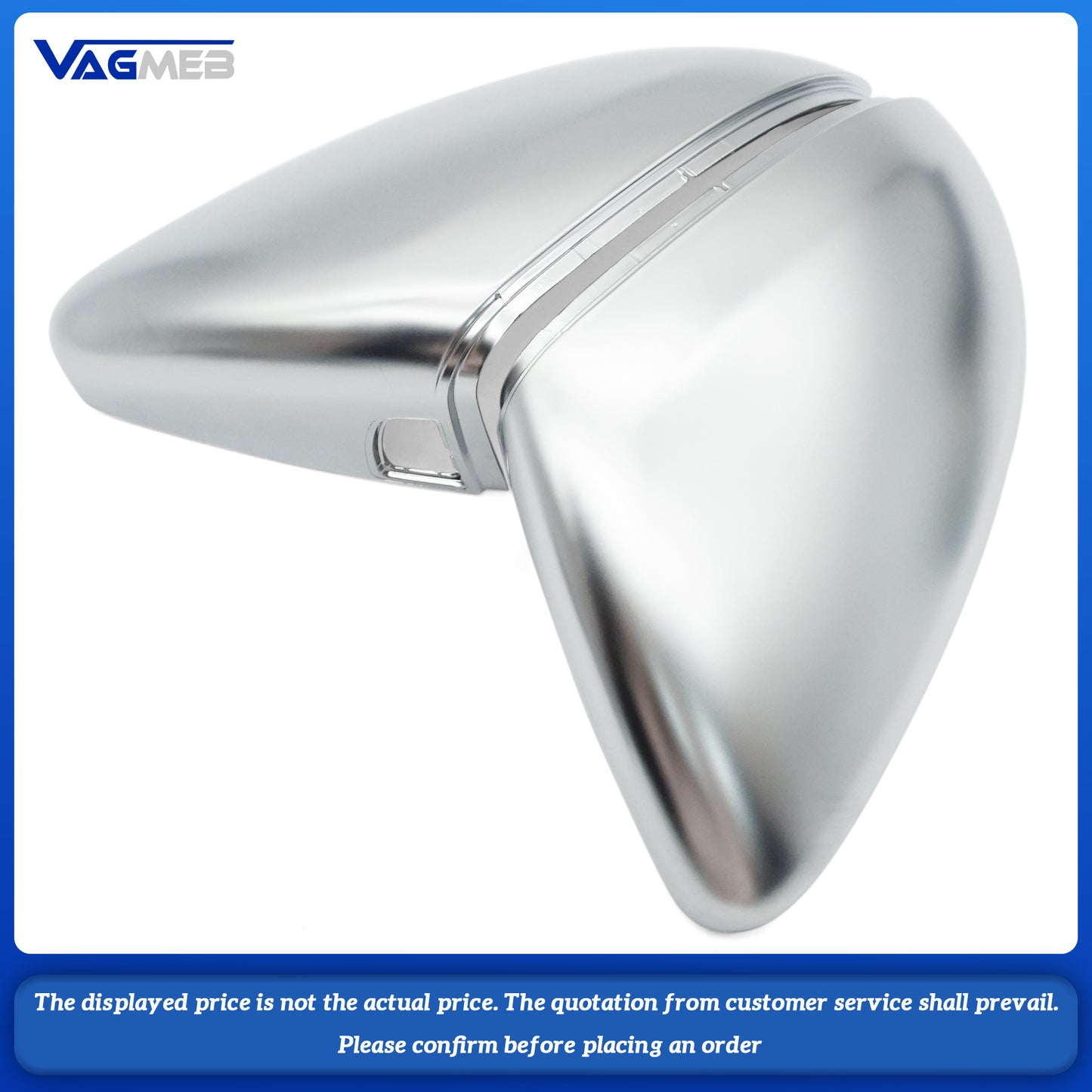 Car Mirror Cover For VW Golf MK7 Matte Chrome Silver Rearview Mirror Cover Protection Cap Car Styling