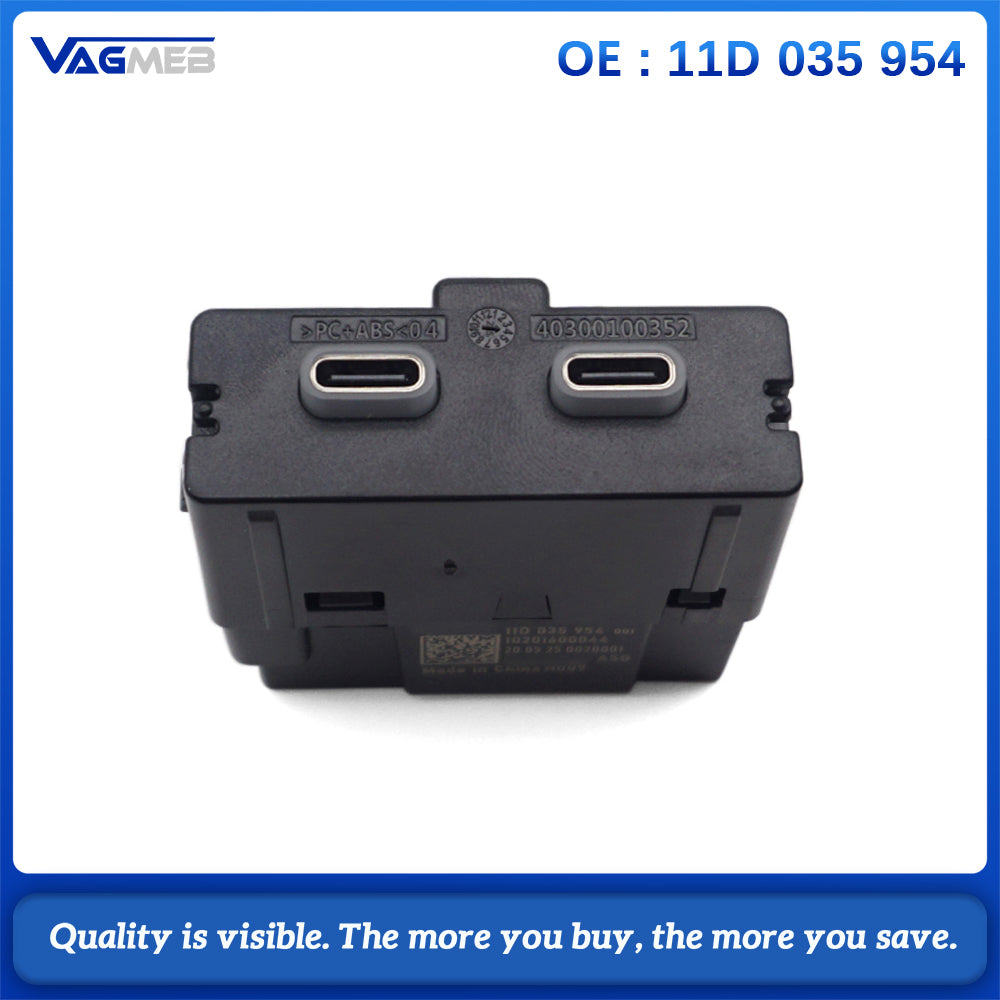 Rear Seat USB Socket Armrest USB For Volkswagen Tiguan Teramont Skoda Kodiaq ID.4.X ID.6 Octavia A7 11D 035 954