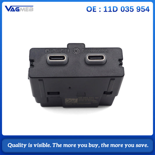 Rear Seat USB Socket Armrest USB For Volkswagen Tiguan Teramont Skoda Kodiaq ID.4.X ID.6 Octavia A7 11D 035 954