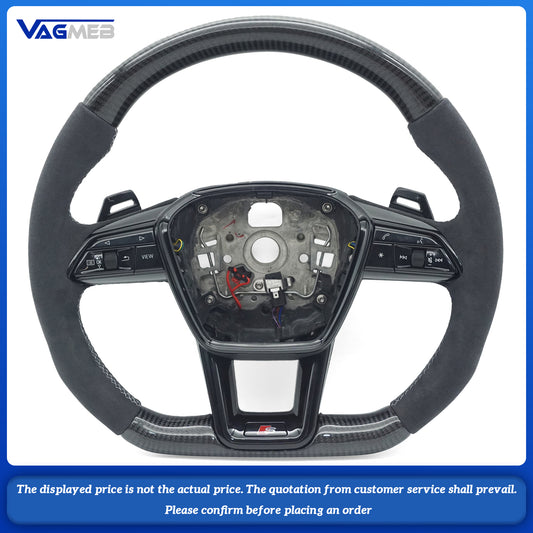 Sports Carbon Fiber Steering Wheel With heating For Audi A4 Q5 Q7 A3 Q3 A7 B8 A6 C8 A8 RS5 RS4 RS6