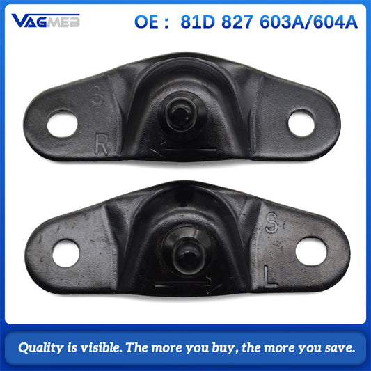 A pair of electric tailgate support brackets for Audi A38Y. 81D 827 603A/604A