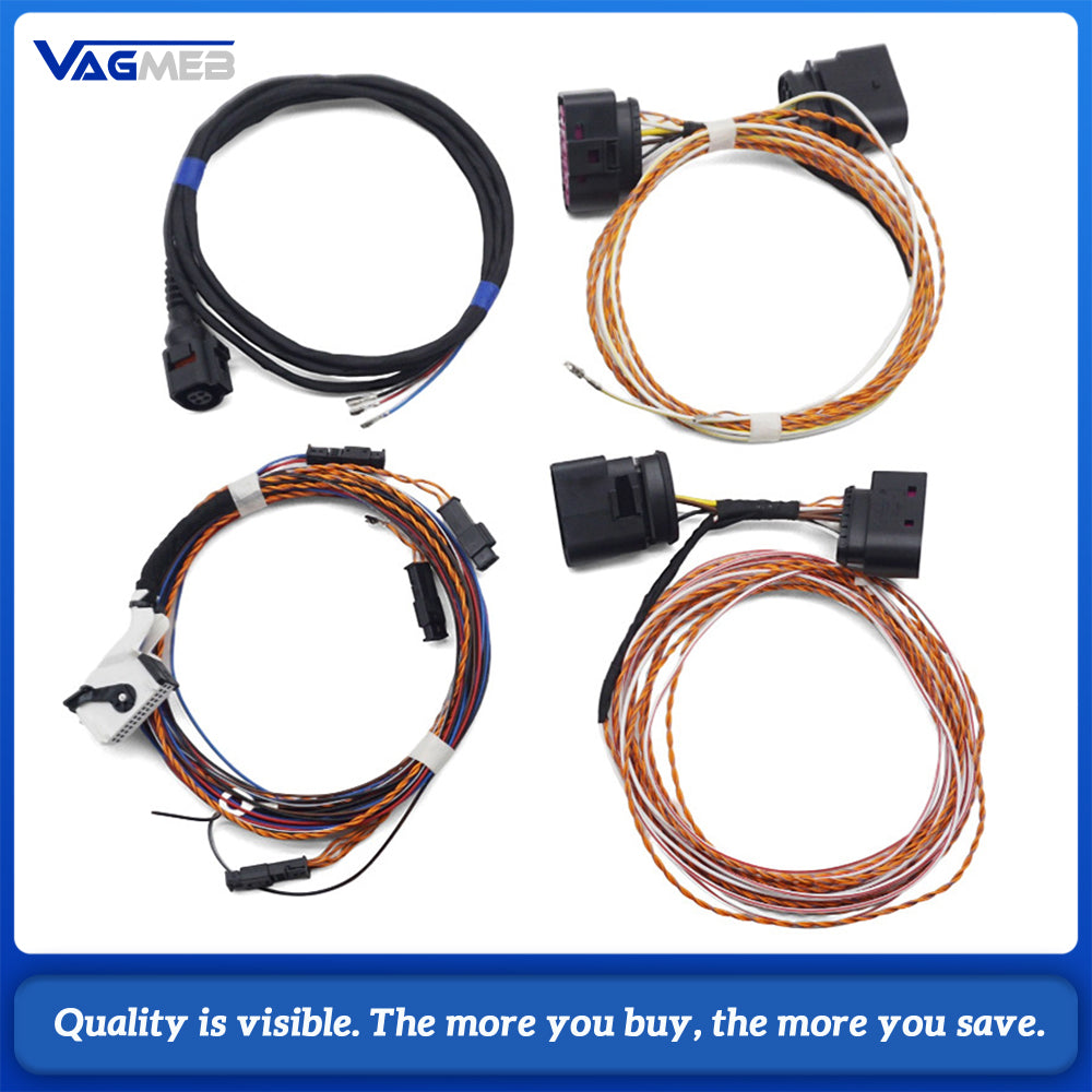 Xenon Headlight Auto Leveling Wiring Harness CPZ Retrofit Loom, Fit for VW Passat B6 3C Halogen To Xenon Upgrade, Headlamp Range Adjustment Cable