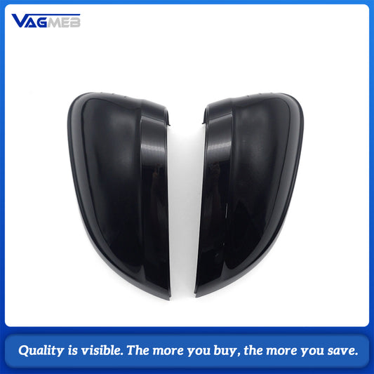 For Audi A4 B9 Black Mirror Shell For Lane Change Assist System Replacement Mirror Cover