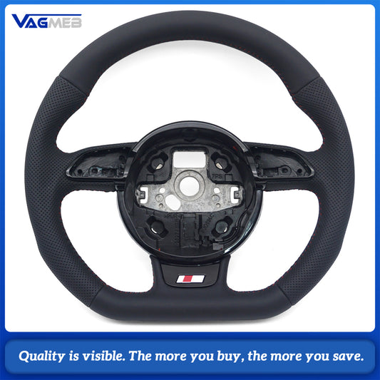 For Audi A4B8 semi-punched red line multi-function steering wheel