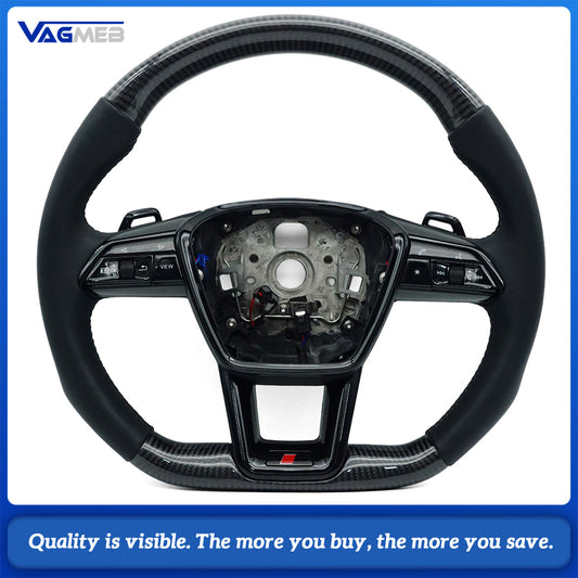 Suitable for Audi A6C8 carbon fiber performance With heating function steering wheel