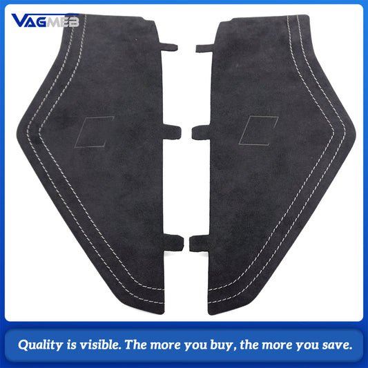 For Audi A6 C8 RS6 C8 custom leather Alcantara white stitch Dashboard cover plate with S RS emblem
