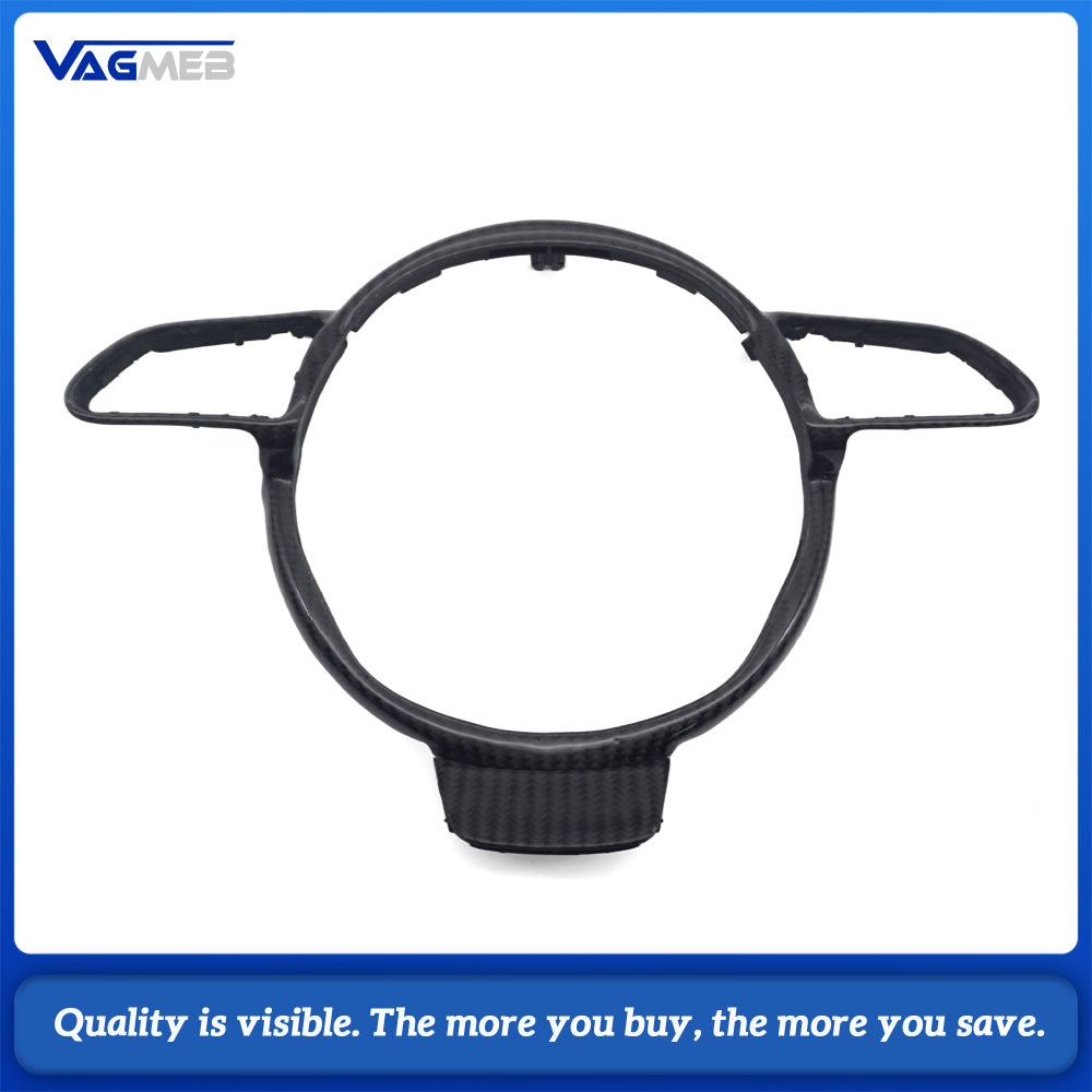 Suitable for Audi A4 B8 A6 C7 A3 8V steering wheel button frame, made of genuine carbon fiber