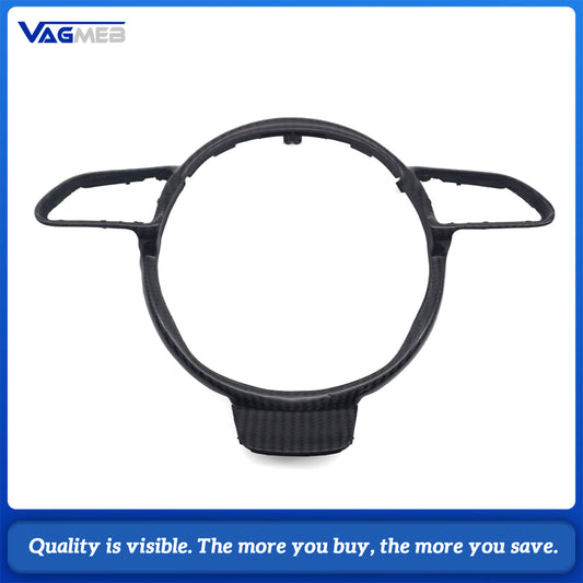 Suitable for Audi A4 B8 A6 C7 A3 8V steering wheel button frame, made of genuine carbon fiber