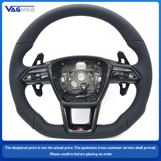 For Audi A6 C8 A7 Steering wheel With Buttons And Shift Paddles, Black Frame, Car Accessories