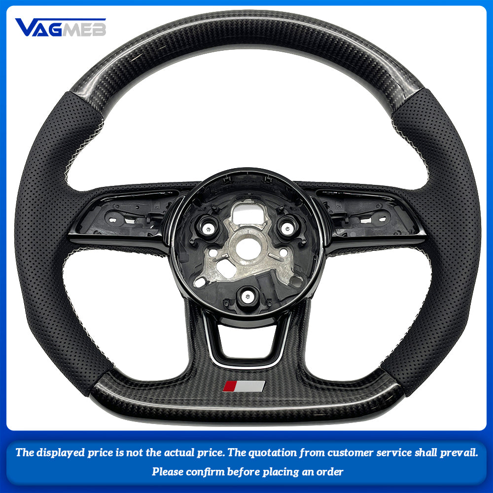 Perforated Leather Steering Wheel For Audi A3 8V A4 B8 B9 S3 S4 S5 Rs5 Rs3 Rs4 A5 B9