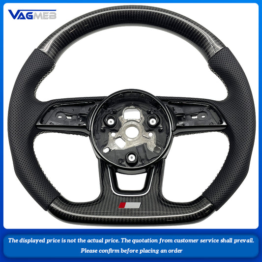 Perforated Leather Steering Wheel For Audi A3 8V A4 B8 B9 S3 S4 S5 Rs5 Rs3 Rs4 A5 B9