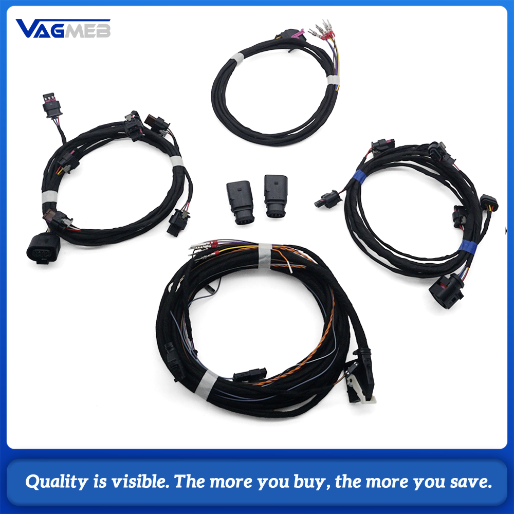 Car Front Rear PDC Parking Radar Wiring Harness Cable Kit 0K to 12K PLA Upgrade Harness For Volkswagen Golf 7 MK7 Parking Assist Retrofit