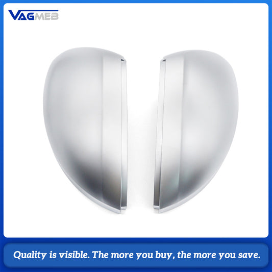 Silver Mirror Covers Chrome Side Mirror Housing Replacement For VW Tiguan MQB PQ Platform