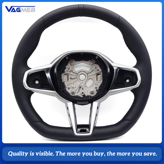 Fully leather steering wheel suitable For BMW 3 Series, 4 Series, 5 Series G20, G21, G80, G81, G22, G23, G30 With vibration motor