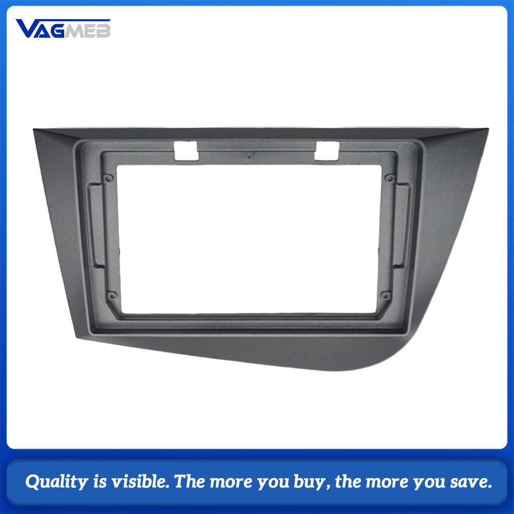 LHD Car Radio Fascia for SEAT Leon MK2 2005-2012 2 Din 9 inch Dashboard Panel Frame