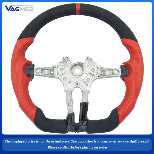 Bare disk Leather Steering Wheel Grip design For BMW F30 F20 F22 F23 F33 F34 F48 X5 F15 X1 X3 F25 M3 F80 E90 E70 E84 M Serie