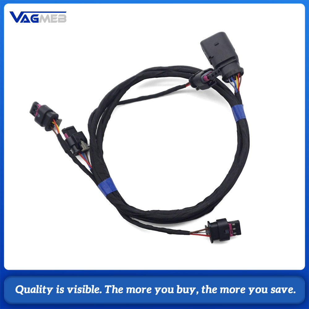 Front Bumper PDC Parking Sensor Wiring Harness OE 5G0971095N, Fit for VW Golf MK5, 4 Parking Distance Control Sensor Cable, Direct Replacement