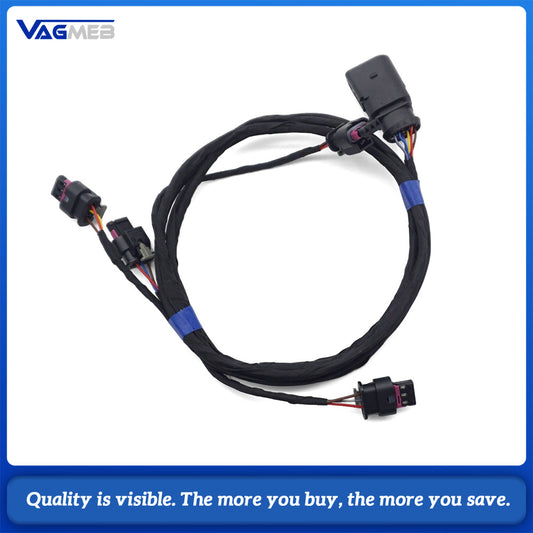 Front Bumper PDC Parking Sensor Wiring Harness OE 5G0971095N, Fit for VW Golf MK5, 4 Parking Distance Control Sensor Cable, Direct Replacement