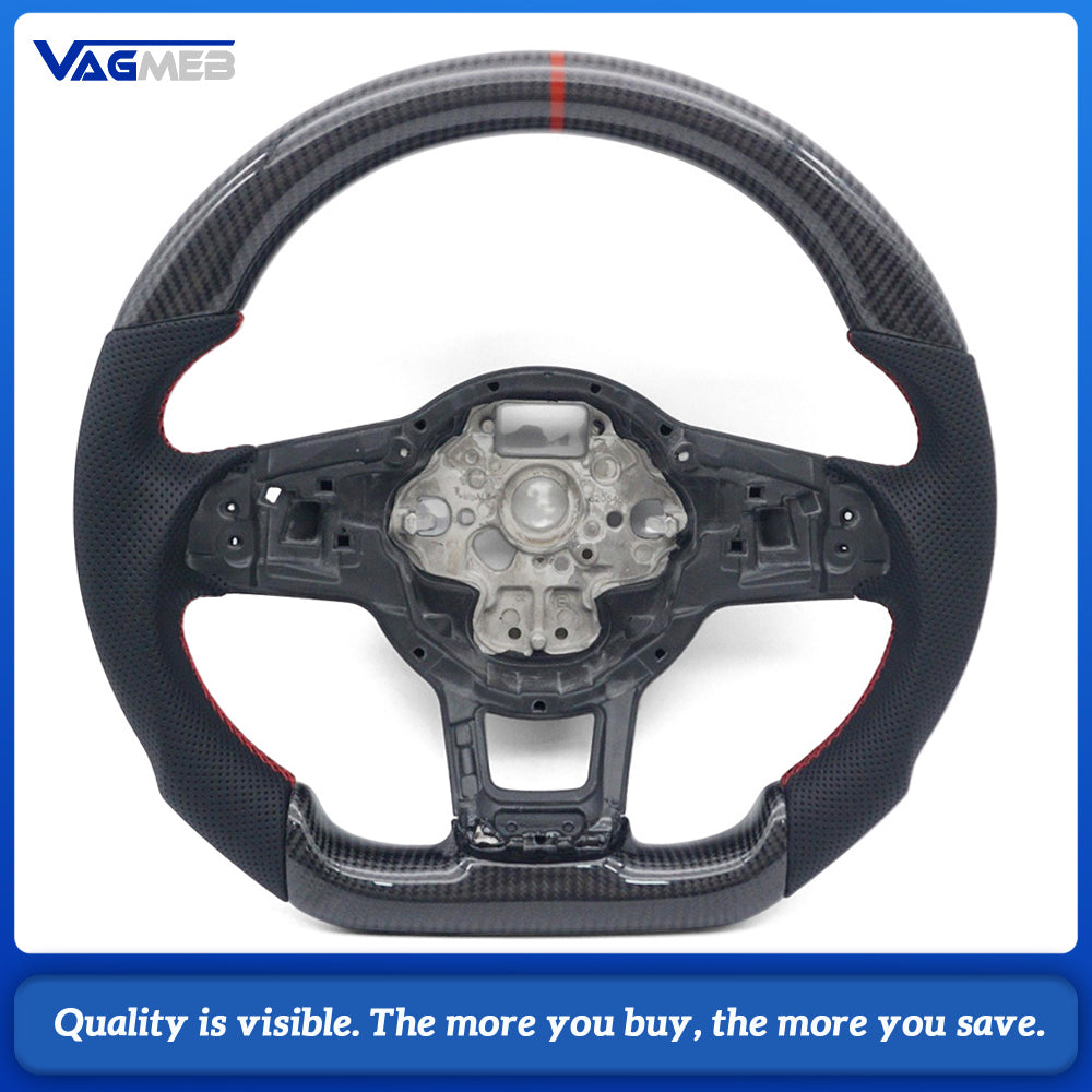 Real Carbon Fiber Steering Wheel for Gti Golf Vw MK7 2015-2019 Golf 7 R 2015-2017