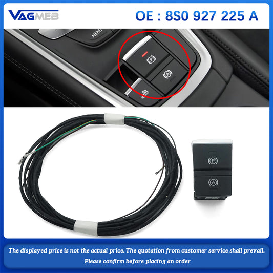 Hill Hold  Auto Hold Switch And Wire For Audi TT MK3 White backlight button LHD 8S0 927 225 A