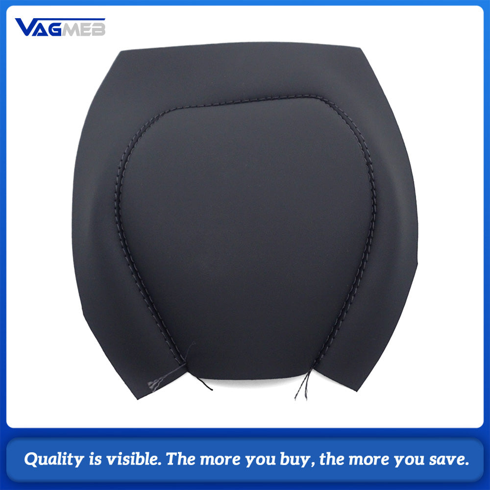 Car Steering Wheel Airbag Cover Genuine Leather Black Stitching Replacement Trim For Audi A6 C8