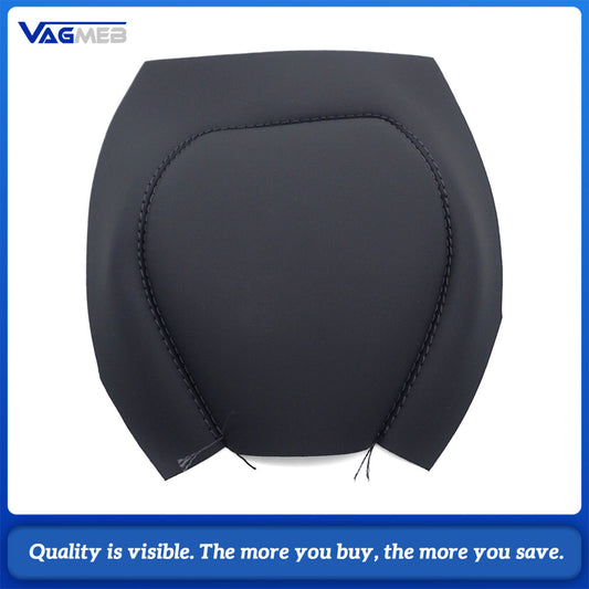 Car Steering Wheel Airbag Cover Genuine Leather Black Stitching Replacement Trim For Audi A6 C8