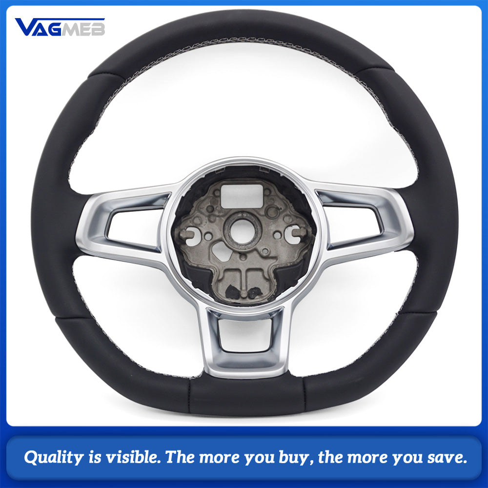 Leather Steering Wheel for VW MK4 5 6 7 GTI Steering Wheel for Golf 5 6 7 7.5 R R-Line CC Polo Passat Car Accessories