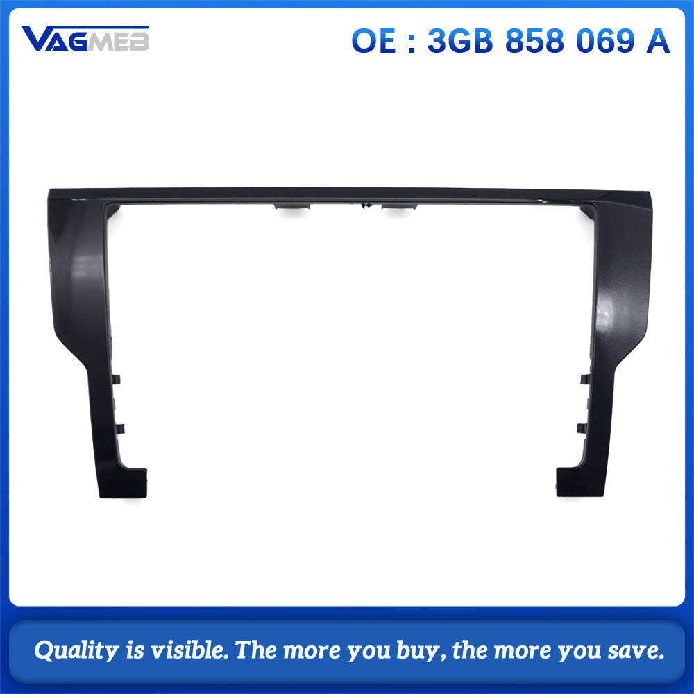 3GB858069A 9.2 Inch MIB Radio Bezel Fit VW Passat B8 2019+ Piano Black Center Trim Frame