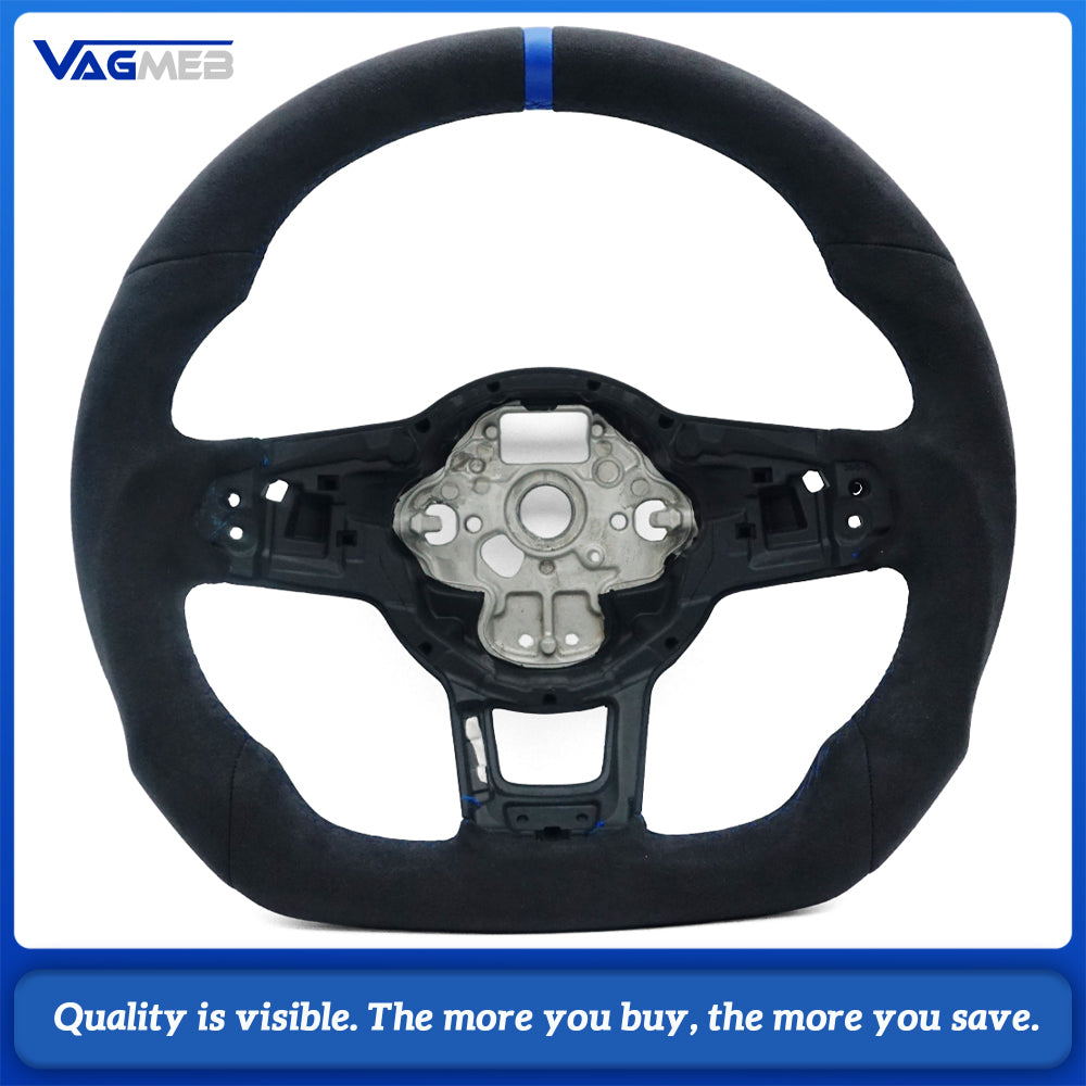 Suitable for VW Golf MK7 R GTI GTD GTE Polo GTI Scirocco 2015 2016 T-ROC Tiguan for Alcantara material steering wheel