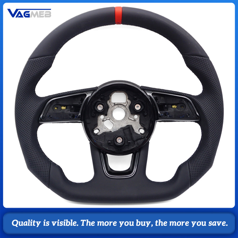 Sports style car steering wheel suitable for A4 S4 B9 A3 S3 8V RS4 RS5 A5 S5 leather steering wheel car accessories