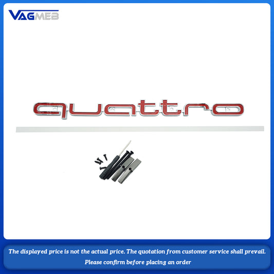 ABS Car Exterior Front Grille Emblem For Audi Quattro Logo A3 A4 A5 A6 A6L A7 A8 Q3 Q5 Q7 S3 S4 S5 RS3 RS4 RS6 Badge Accessories