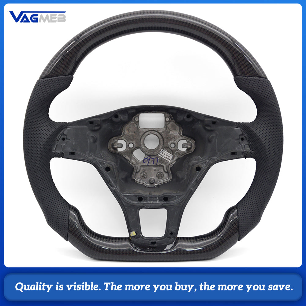 Carbon Fiber Steering Wheel With Leather For VW Volkswagen Golf 6 MK6