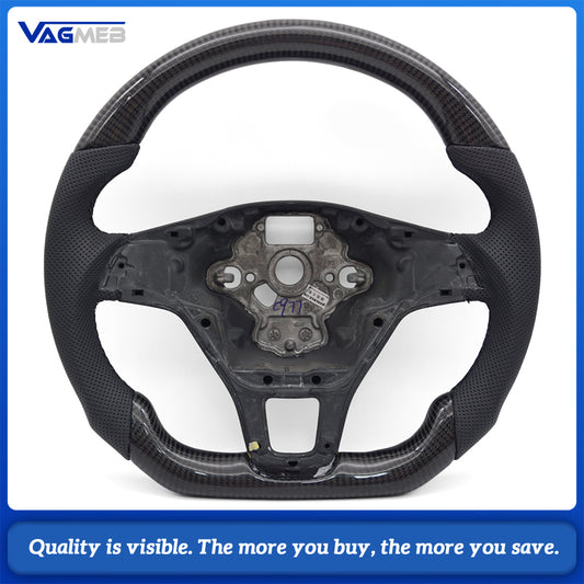 Carbon Fiber Steering Wheel With Leather For VW Volkswagen Golf 6 MK6