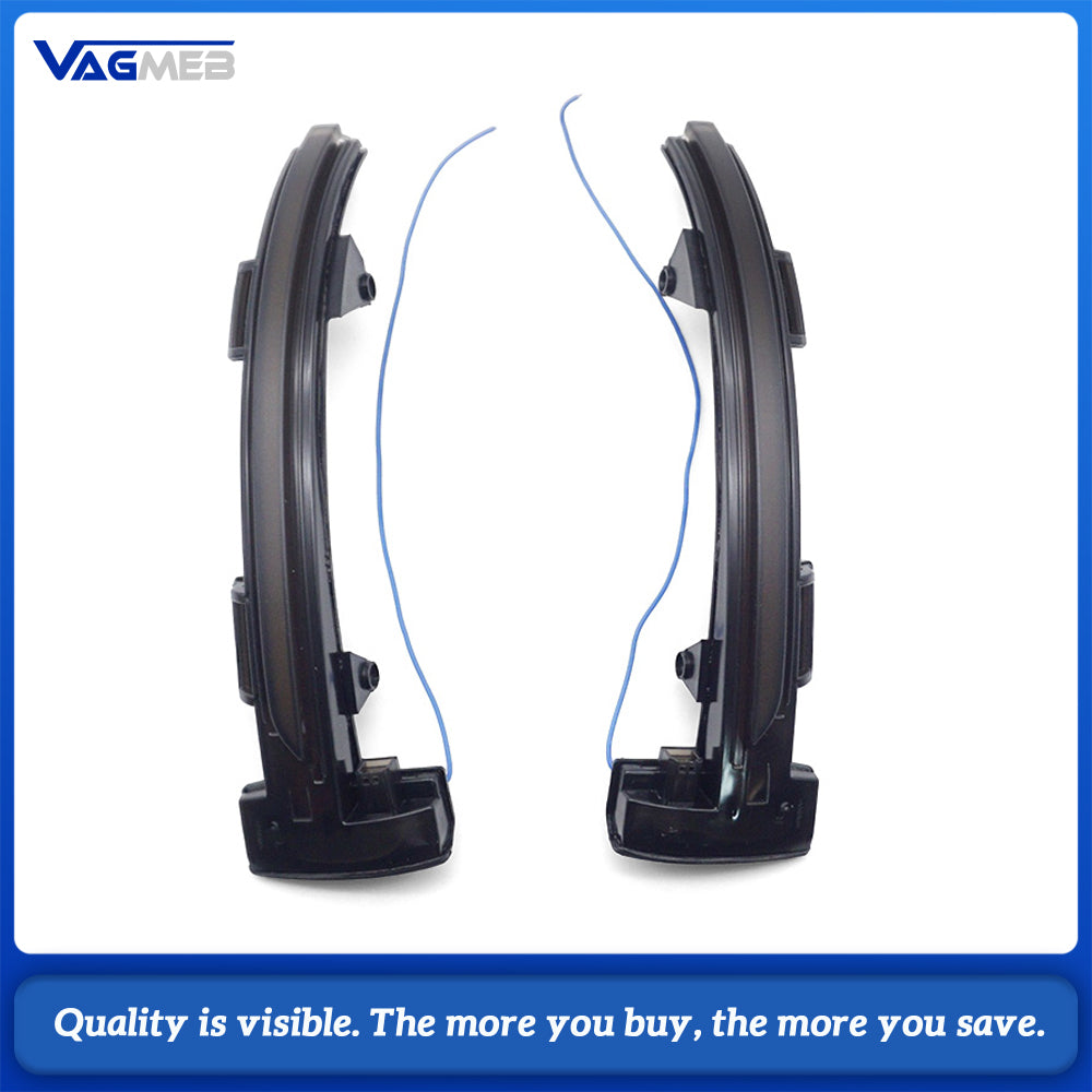Dynamic Sequential Amber LED Mirror Turn Signal Retrofit, Flowing Sweep Indicator Light Fit for VW Golf MK7 Golf 7.5 GTI R R-Line, Side Rearview Mirror Sequential Blinker Lamp Pair