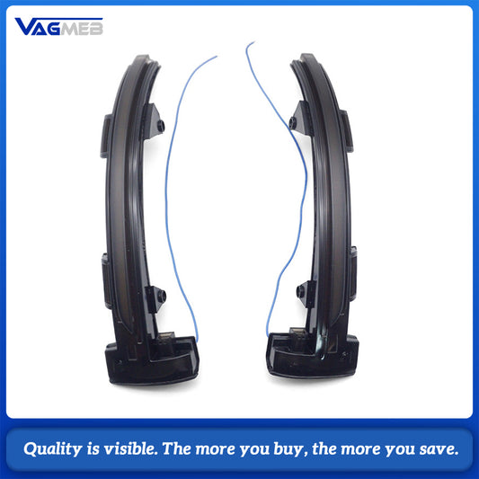Dynamic Sequential Amber LED Mirror Turn Signal Retrofit, Flowing Sweep Indicator Light Fit for VW Golf MK7 Golf 7.5 GTI R R-Line, Side Rearview Mirror Sequential Blinker Lamp Pair