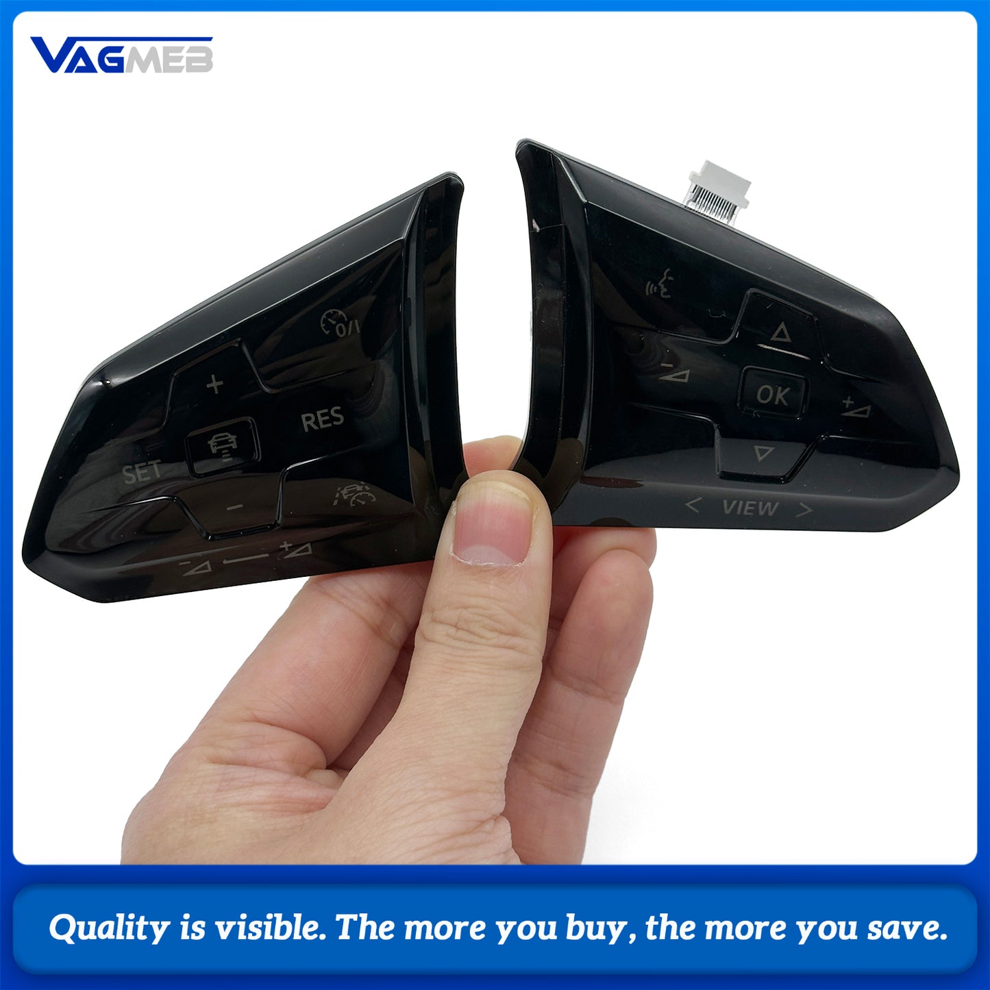 For VW Golf7 MK7 Golf 8 MK8 Passat B8 Tiguan L For ID3 ID4 ID6 1EA959442AB Multi Function Steering Wheel LCD Touch Button Shell