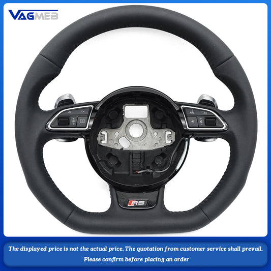 assembly leather D-shaped sports steering wheel for Audi A3 8V  steering wheel,With buttons and paddles