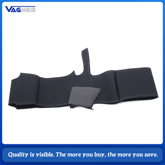 For Audi A6 C8 Steering Wheel Perforated Leather Wrap Replacement Skin With Dark Gray Stitching