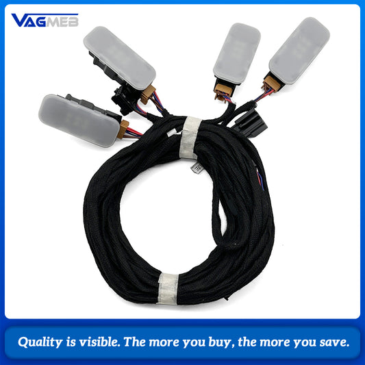 Multi-color Footwell Light With Wiring Harness for VW Passat B8, Interior Ambient Foot Well Lamp