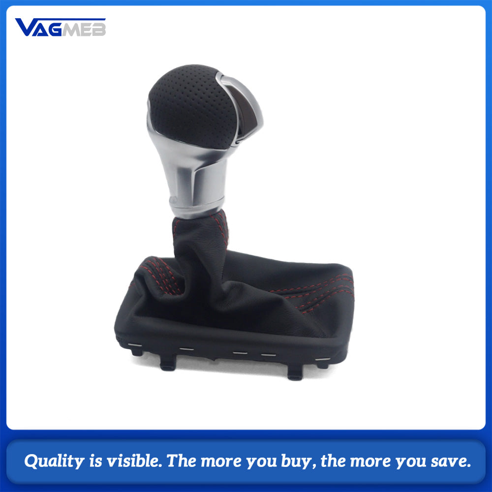 For Audi Q2 Golf DSG Tronic LOGO leather automatic shift knob handball gear lever