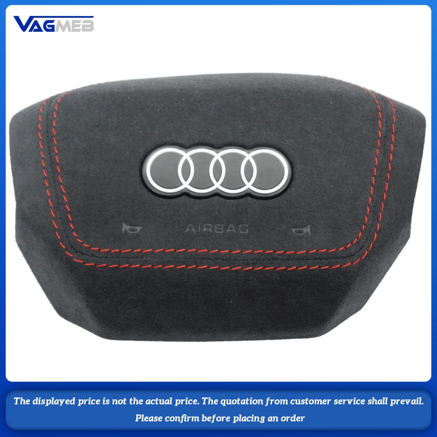 Steering wheel airbag cover multifunction steering wheel For Audi Q4 Woolen striped fabric