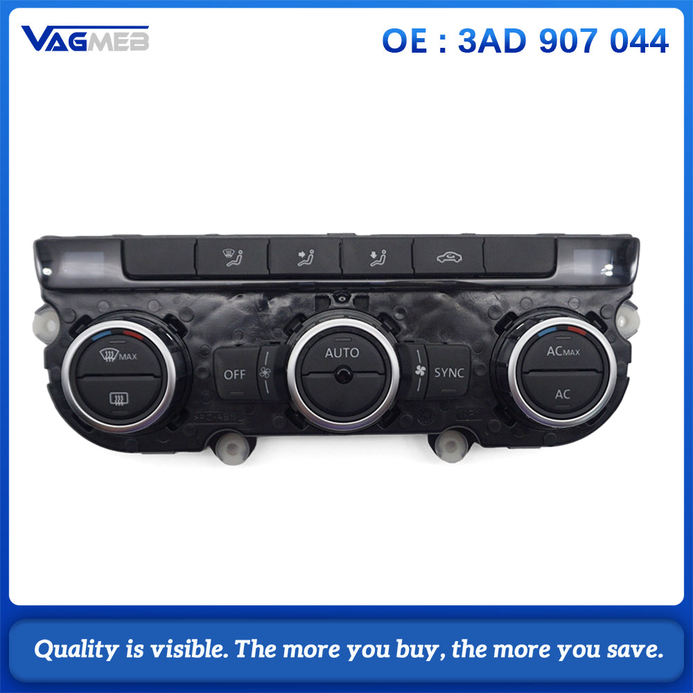 3AD 907 044 AA Climate Control Switch Panel For VW Passat B7 2011-2016 Digital Temperature Display AC Heater Control Unit Support RNS RCD Screen Data Visualization Easy Install Auto Interior Accessories