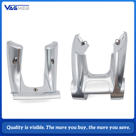 For AMG Steering Wheel Decor Frame Base Cover, Chrome Silver Decoration Trim Cover